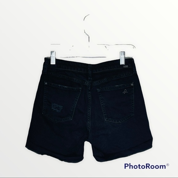 DL1961 x REVOLVE Monet Ultra High Rise Distressed Cutoff Black Denim Shorts, 25 - Picture 6 of 11